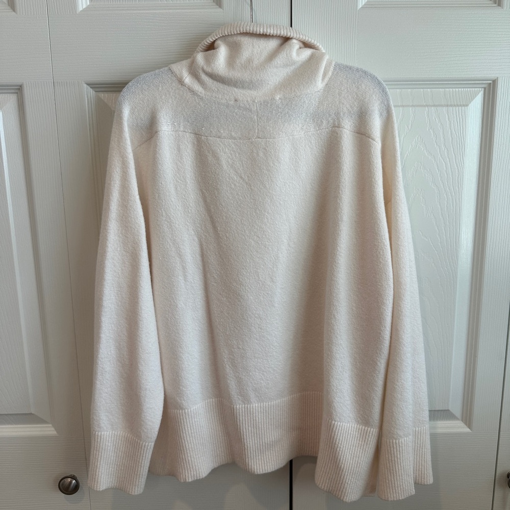 LOFT Cream Cowl Neck Sweater - Picture 7 of 8